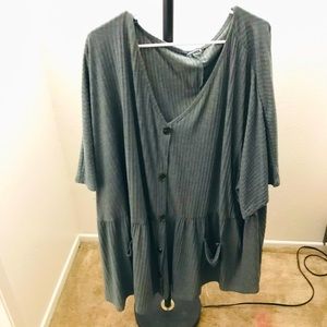 90s style olive top